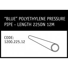 Marley Blue Polyethylene Pressure Pipe Length 225DN 12M- 1200.225.12
